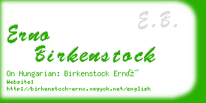 erno birkenstock business card